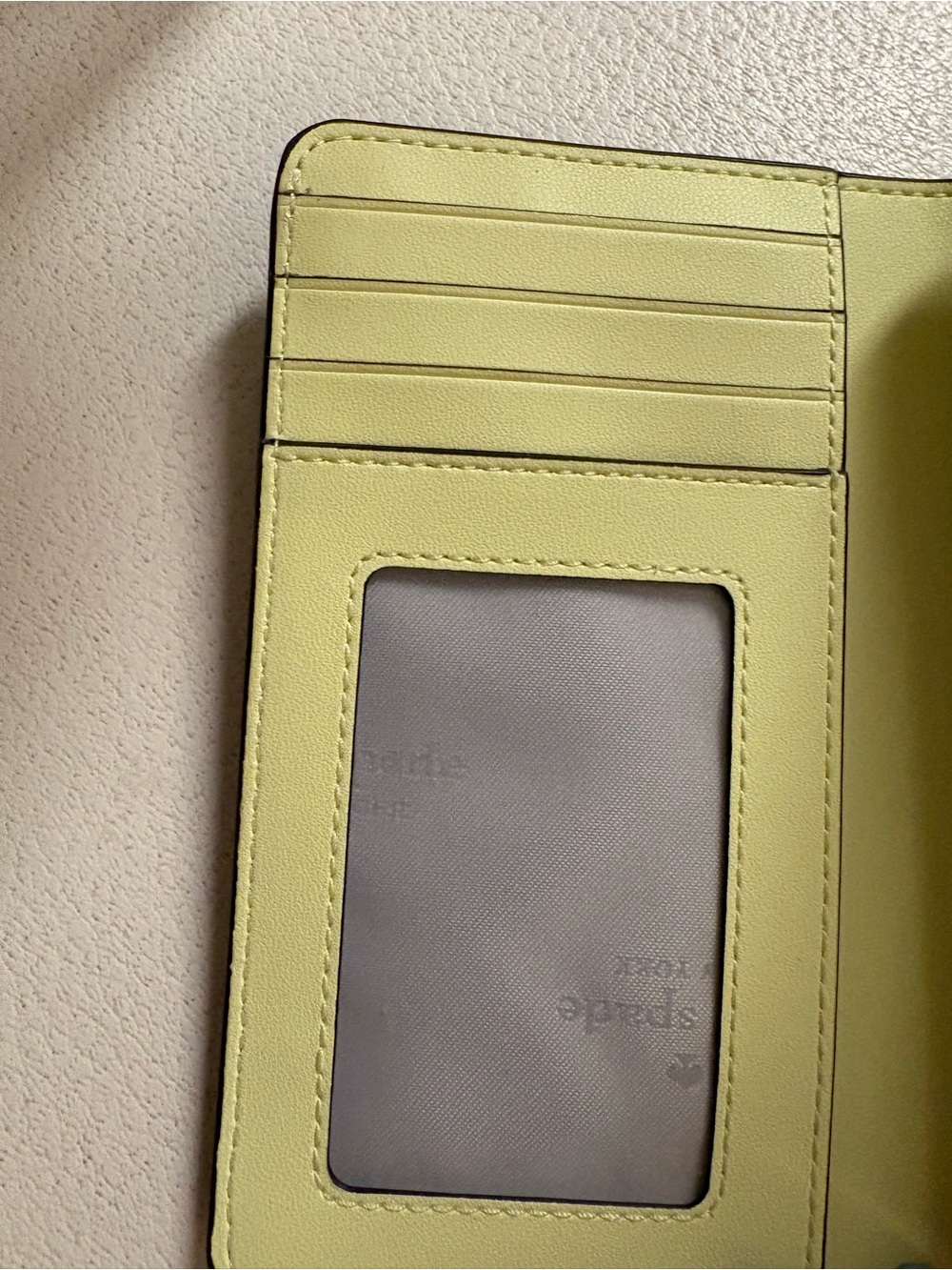 kate spade Pebbled Leather Wallet in Sage - Picture 4 of 10